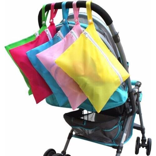 Baby Stroller Accessories Candy Color New Baby Child Stroller Zipper Bags Pouch Handbag Hanging Storage Organizer Bag