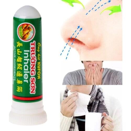 Thailand Herbal Nasal Inhaler Stick Mint Cylinder Treament For Asthma Nasal Congestion Headache Refreshing Aroma Stick Inhaler
