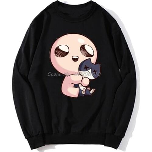 The Binding Of Isaac Cute Character - Guppys Cat Hoodie Funny Cotton The Binding Of Isaac Anime Sweater Streetwear Sweatshirt