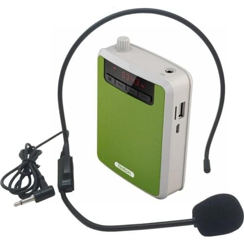 Rolton K300 Portable Megaphone Voice Amplifier Band Waist Radio Clip Support FM TF MP3 Speaker Power Bank Tour Guides, Teachers