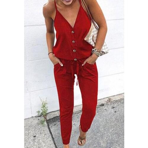 Womens Casual Wide Leg Jumpsuit Ladies Evening Party Long Playsuit