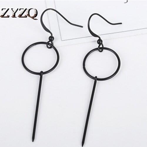 ZYZQ New Come Trendy Geometric Drop Earrings For Women Fashion Hollow Out Circle Party Accessories Birthday Gift Earrings Hot