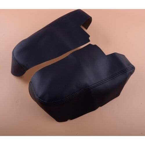 1 Pair Car Front Door Panel Armrest Cover Skin Black Synthetic Leather Fit For Honda Ridgeline 2006 2007 2008 2009 2010-2014