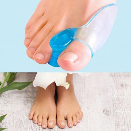 1 Pair Toe Correcting Ring Washable Release Foot Pressure Soft Reduce Friction SEBS Thumb Corrector for Shoes Foot Care Tool