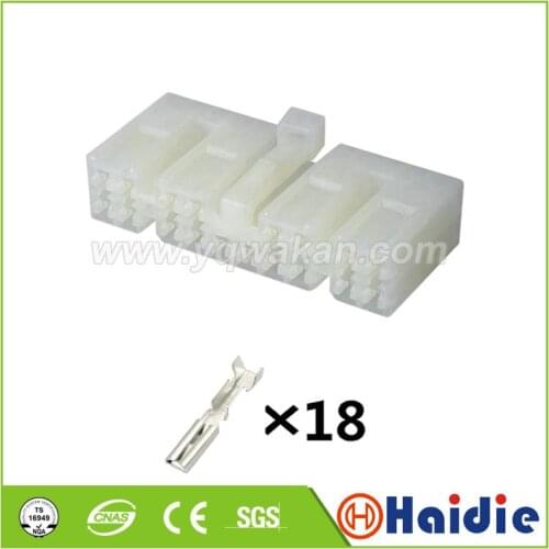 2sets auto 18pin plastic housing plug wire electric cable connector 7123-1280