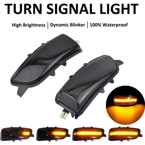 2PCS Dynamic Blinker Side Mirror Sequential Indicator LED Turn Signal Light For Volvo C30 C70 S40 S60 V40 V70 V50 2007-2012