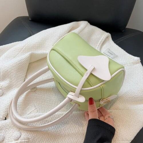 2021 Handbag Korean Fashion Female Bag Simple Pillow Bag Shoulder Portable Messenger Hit Color Personality Small Bag