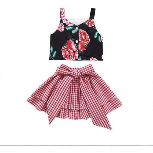 2021 fashion Flower pattern newborn mother baby girls sets summer baby girl clothes 2 pcs cotton sleeveless party kids clothing
