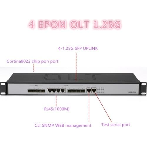 4 PON port mini ftth fiber optic 4 SFP port PX20+ PX20++ PX20+++ 4 pon port 4 SFP slots epon OLT 10/100/1000Mauto-negotiable