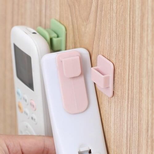 4Pcs/Set Plastic Hooks Sticky Hook Set Air Conditioner TV Remote Control Key Practical Wall Storage Strong Hanger Holder
