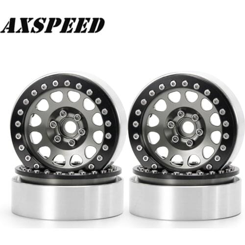 AXSPEED 1/2/4PCS 2.2" Beadlock Wheel Rim Metal Wheel Hub for 1:10 RC Crawler Axial Wraith 90018 RC Car Upgrade Parts