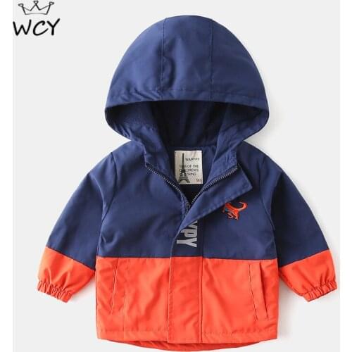 Childrens Thick Coat Color Matching Hooded Plus Velvet Thickening Korean Streetwear Casual Boys Kid Zipper Jackets Coats