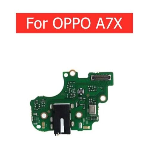 For OPPO A7X Earphone Jack Connector Flex Cable Microphone USB Charging Dock PCB Board Flex Cable Repair Spare Parts