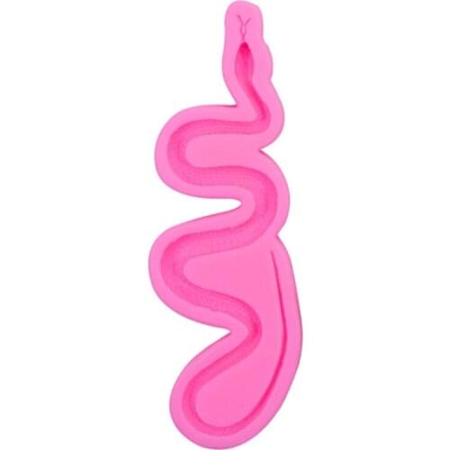 Snake Shape Decoration Mold Epoxy Glue Silicone Mold Table Soft Ceramic Plaster Ornament Pendant Home Decoration