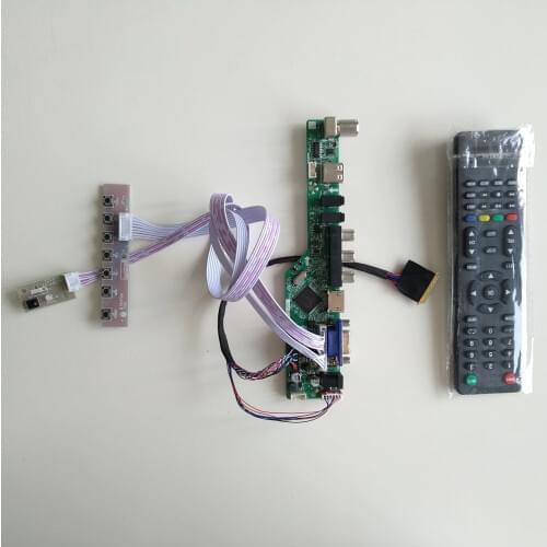 Kit for LP156WH2 VGA remote 40pin LVDS LCD TV AV USB HDMI 1366X768 LED Controller driver board Panel Screen 15.6"
