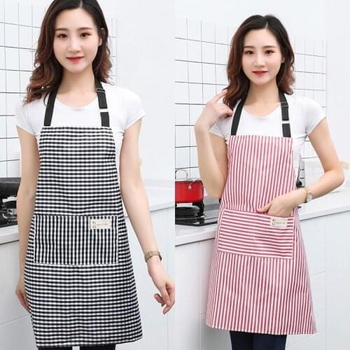 Lightweight adjustable sleeveless non-stick hair apron slimming striped kitchen