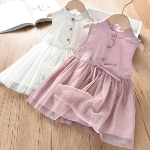 Summer Lace Children Clothing Princess Kids Dresses For Girls Causal Wear Vest Dress 1-8 Years Baby Girl Dress Vestido Gifts
