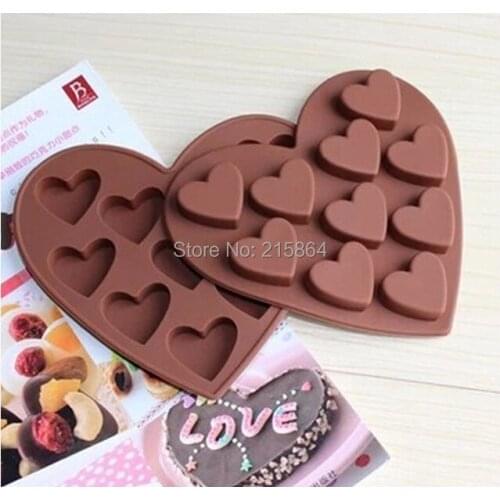Love Heart Shape Silicone Cupcake Mold DIY Chocolate Jelly Pudding Soap Mould