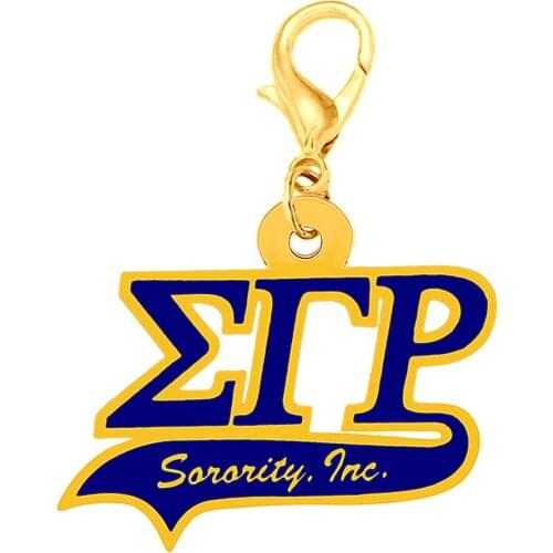 Fashion enamel Greek letter metal charm SIGMA GAMMA RHO fraternity society symbol jewelry pendant