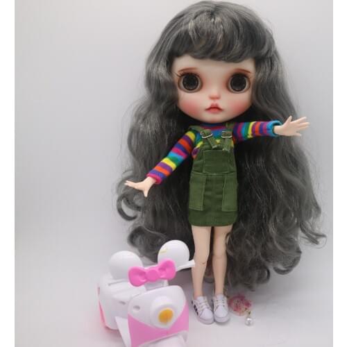 Pre -sale customization doll DIY Nude blyth doll gray hair