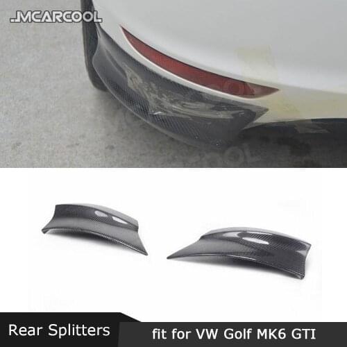 MK6 Carbon Fiber/FRP Rear Lip Splitters For Volkswagen VW Golf 6 VI GTI 2010-2013 FRP Bumper Side Flap Cupwings Aprons