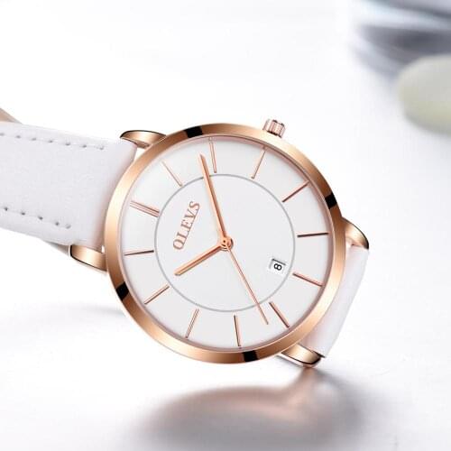 Luxury Brand Leather Quartz Womens Watch Casual Ladies Watches Waterproof Auto Date Female Leather Wristwatch relogio feminino