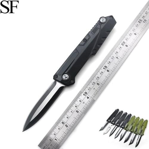 SF 8 Type Outdoor OTF Camping And Hunting Double Action Quick Opening Knife 440 Multi-Function Blade Non-Slip Handle