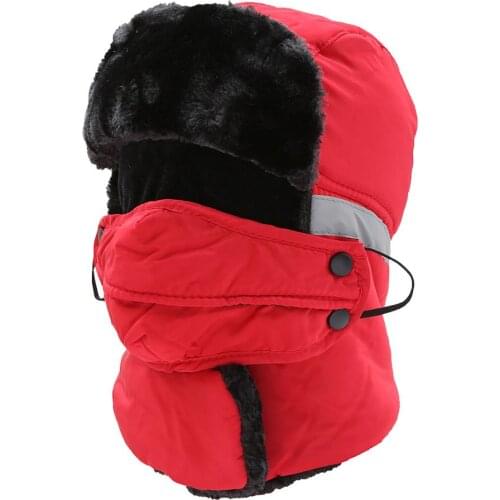 New Fahsion Adult Men Women Winter Warm Ear Caps Casual Hats With Mask Hat Outdoor Windproof Soft Ski Cap Hot Sale