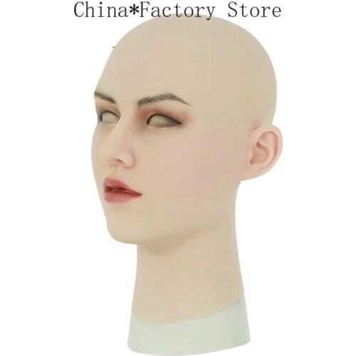 Silicone Mask Artificial Realistic Skin Cosplay Mask Latex Sexy for Crossdresser Transgender Male Shemale Drag Queen Halloween