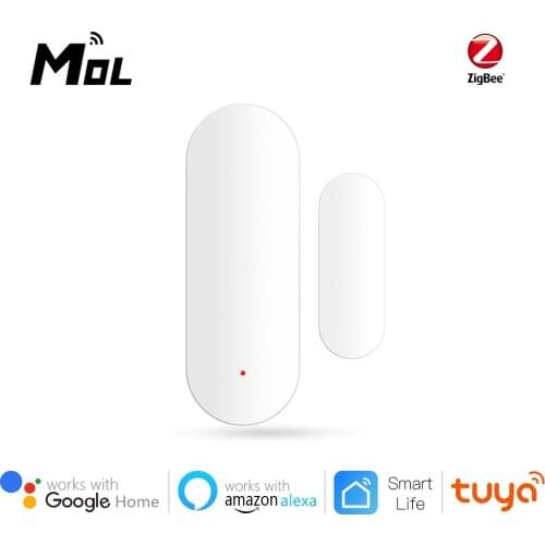 MOL Tuya ZigBee Smart Door Sensor Door Open / Closed Detectors Magnetic Switch Window Sensor Smart Home Security Alarm
