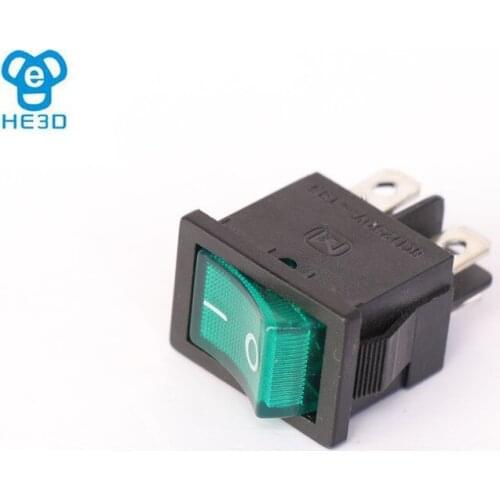 HE3D 3d printer special power supply switch four corners with lights green