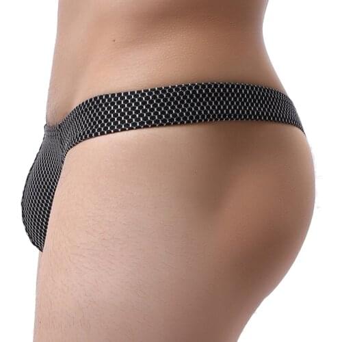 Sexy Gay Thongs Underwear Man Low Waist G-Strings Homme Lingerie Jockstrap Cuecas Comfortable gay Penis underpants