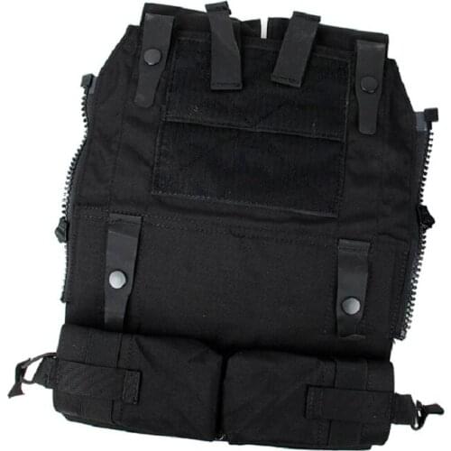 Tmc3107-Bk 2018 Attack Back Tactical Vest Zipper Bag Non Reflective Fabric
