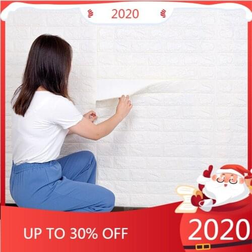 3D Wall Stickers Imitation Brick Bedroom Decor Waterproof Self-adhesive Wallpaper For Living Room Kitchen TV Backdrop Decor