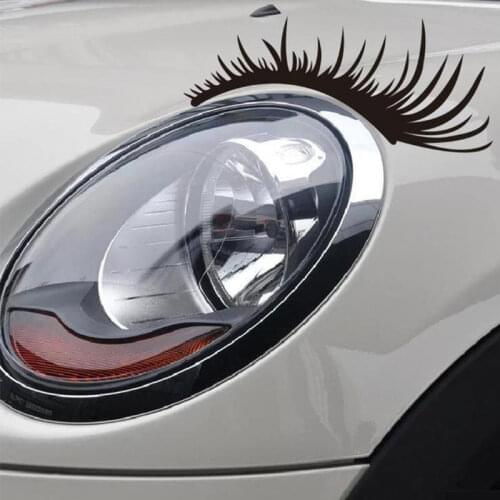 1Pair 3D Charming Eyelashes Car Sticker Fake Eye Lash Car Headlight Funny Decals Door Window Vinyl Waterproof Product