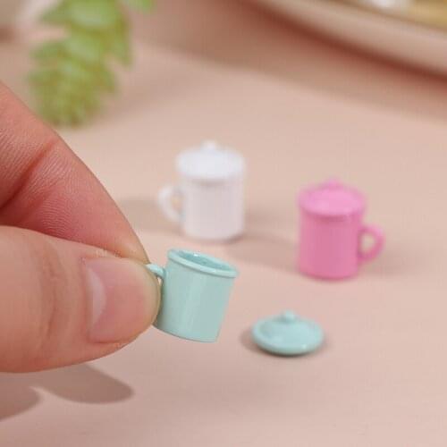 1pc 1/12 Miniature Milk Tea Coffee Wine Cups Mugs Dollhouse Tableware for Dolls House Decor Accessories