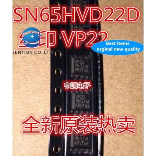 10PCS Screen printing VP22 SN65HVD22D SN65HVD22DR SOP8 in stock 100% new and original