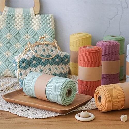 100% Pure cotton macrame cord 3mm macrame rope for Wall Hanging Plant Hangers Home Decorations