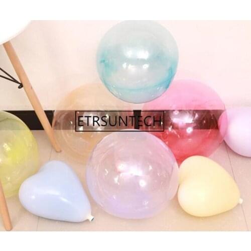 100pcs 36inch No Wrinkle Crystal Bobo Balloon Party Decor Transparent Clear Helium Bubble Balloon Wedding Decoration