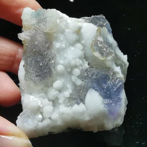 109.4gNatural green fluorite and crystal symbiotic mineral specimen healing energy home decoration QUARTZ GEM teaching specimen