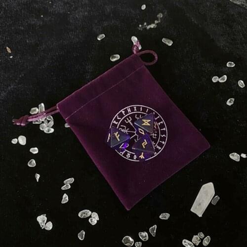 3 Pcs 8-Sided Rune Dice Resin Assorted Polyhedral Dice Set Divination Game Toys