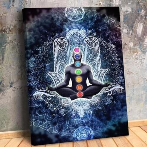 5D DIY Diamond painting Buddha Statue Meditation 7 Chakra Mandala yoga Full Diamond Art Mosaic Embroidery Cross Hand of Fatima