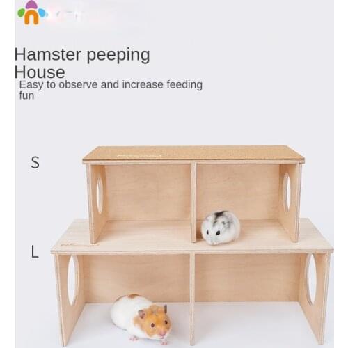 Pet Hamster Small Animal Accessories Feeding Supplies Cages Hamster Peeping House Djungarian Hamster Shelter Landscape Nest