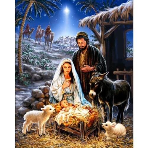 Diamond Painting Nativity Embroidery Mosaic Rhinestone Ornament XN021