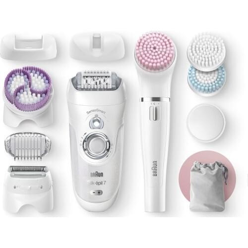 HERSEYSTORE Braun Silk-épil 7 7895 SensoSmart Technology Wireless Wet and Dry Use with 6 Additional Attachments / Epilation