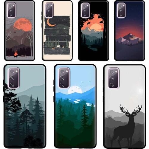 Beautiful Nature Forest Tree Case For Samsung Galaxy S21 Ultra S20 FE S8 S9 S10 Plus Note 20 Ultra Note 10 Plus Cover