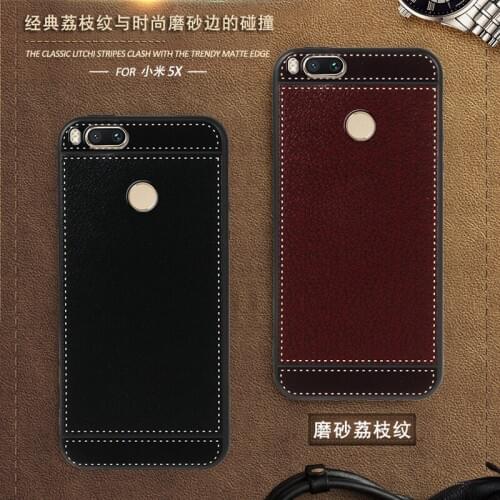 Case for Xiaomi Mi 5X mi5x cover Soft Black Silicone Classic litchi stripes for Xiaomi 5X Case Xiaomi Mi 5X 32gb 64gb Cases