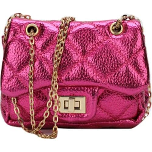 Children Kids Girl Shoulder Crossbody Bag Chain PU Wear Resistant for Money Keys Best Sale-WT