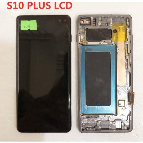 Original Super AMOLED Display Touch screen For Samsung Galaxy S10+ G975F S10PLUS G975U LCD Display With Frame screen