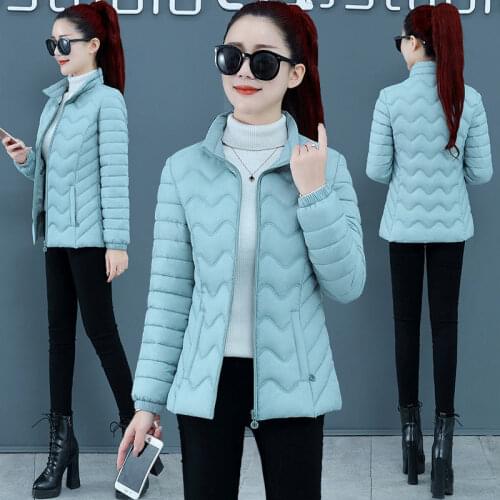Middle-aged Mother Winter Jacket 2021 Fashion Parkas Plus size Stand collar Cotton-padded Women Short Coat Loose Warm Outwear